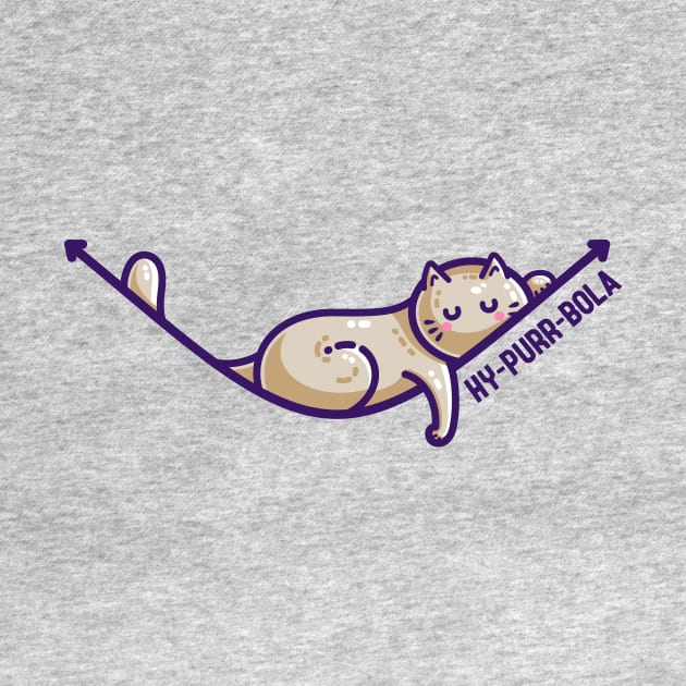 Hy-purr-bola Hyperbola Maths Cat Pun by freeves